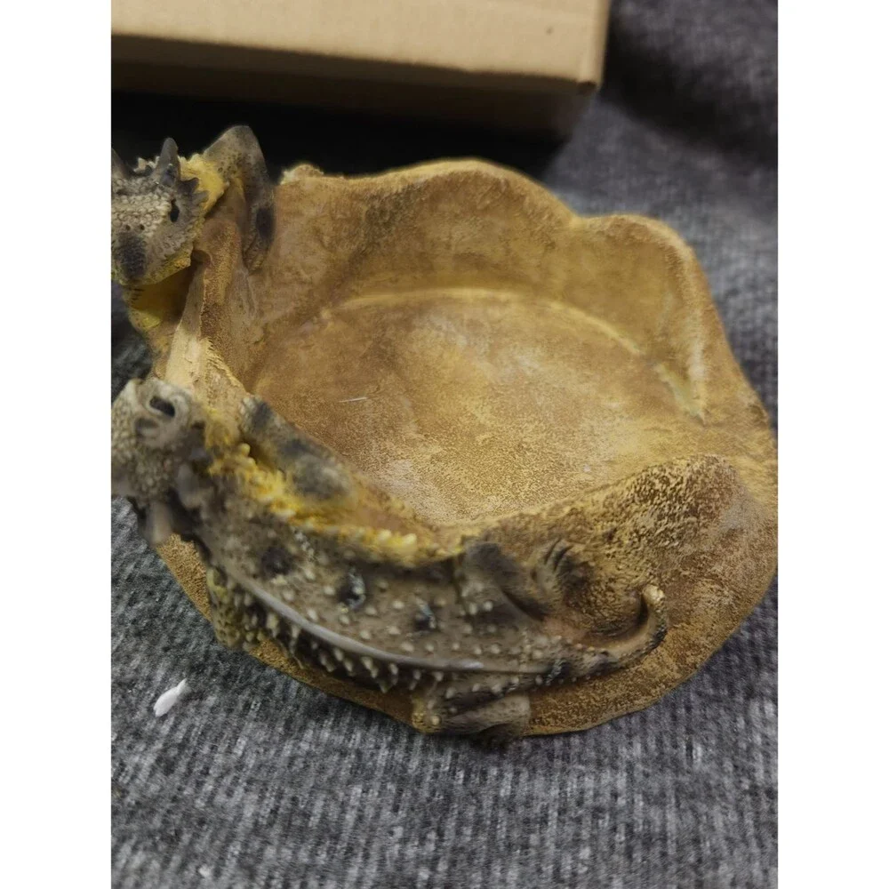 Brown Reptile Resin Dish and Coaster Set - Pets Reptile